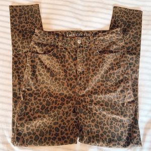 leopard print jeans